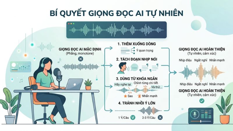 Cách chỉnh giọng đọc AI giống thật
