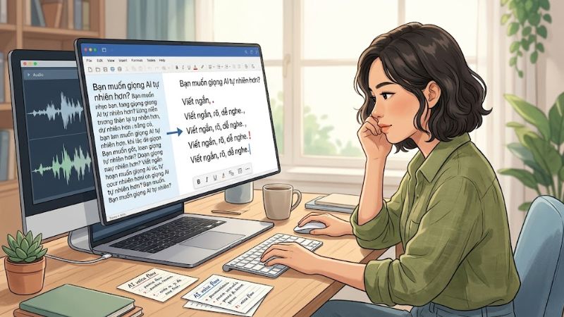 Cách chỉnh giọng đọc AI giống thật