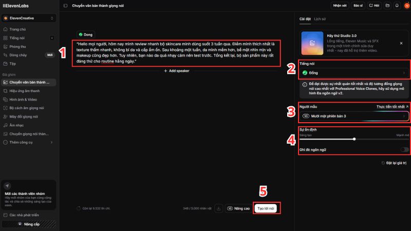 Cách dùng ElevenLabs làm video TikTok