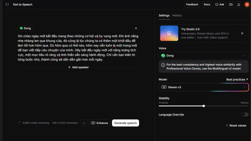 ElevenLabs hỗ trợ ngôn ngữ nào