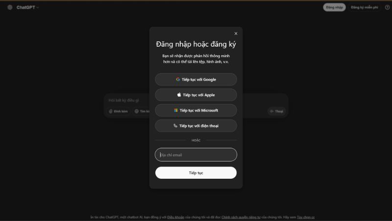 nâng cấp ChatGPT Plus