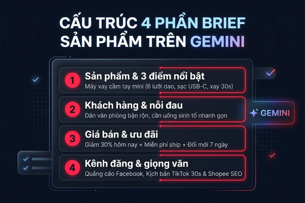 Cách dùng Gemini viết content bán hàng