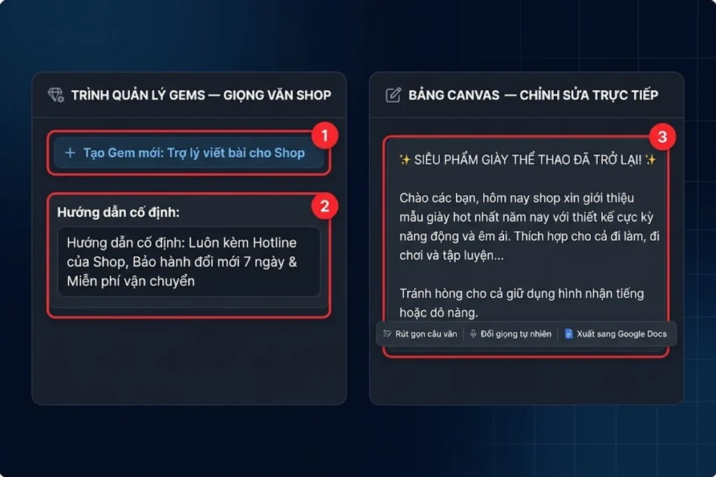 Cách dùng Gemini viết content bán hàng